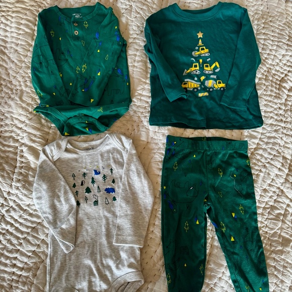 GUC Bundle of Toddler Christmas PJs/Sets, Size 18 Mths., Carter & Jumping Bean - Picture 1 of 10
